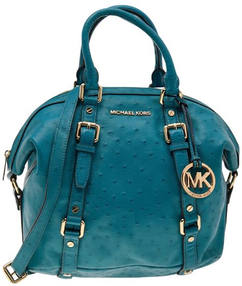 blue ostrich michael kors bag|Michael Kors ostrich handbag.